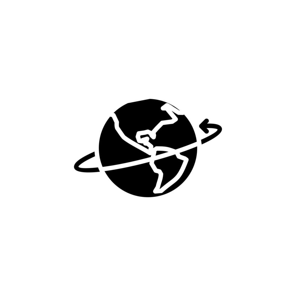 World, Earth, Global Solid Icon Vector Illustration Logo Template. Suitable For Many Purposes.