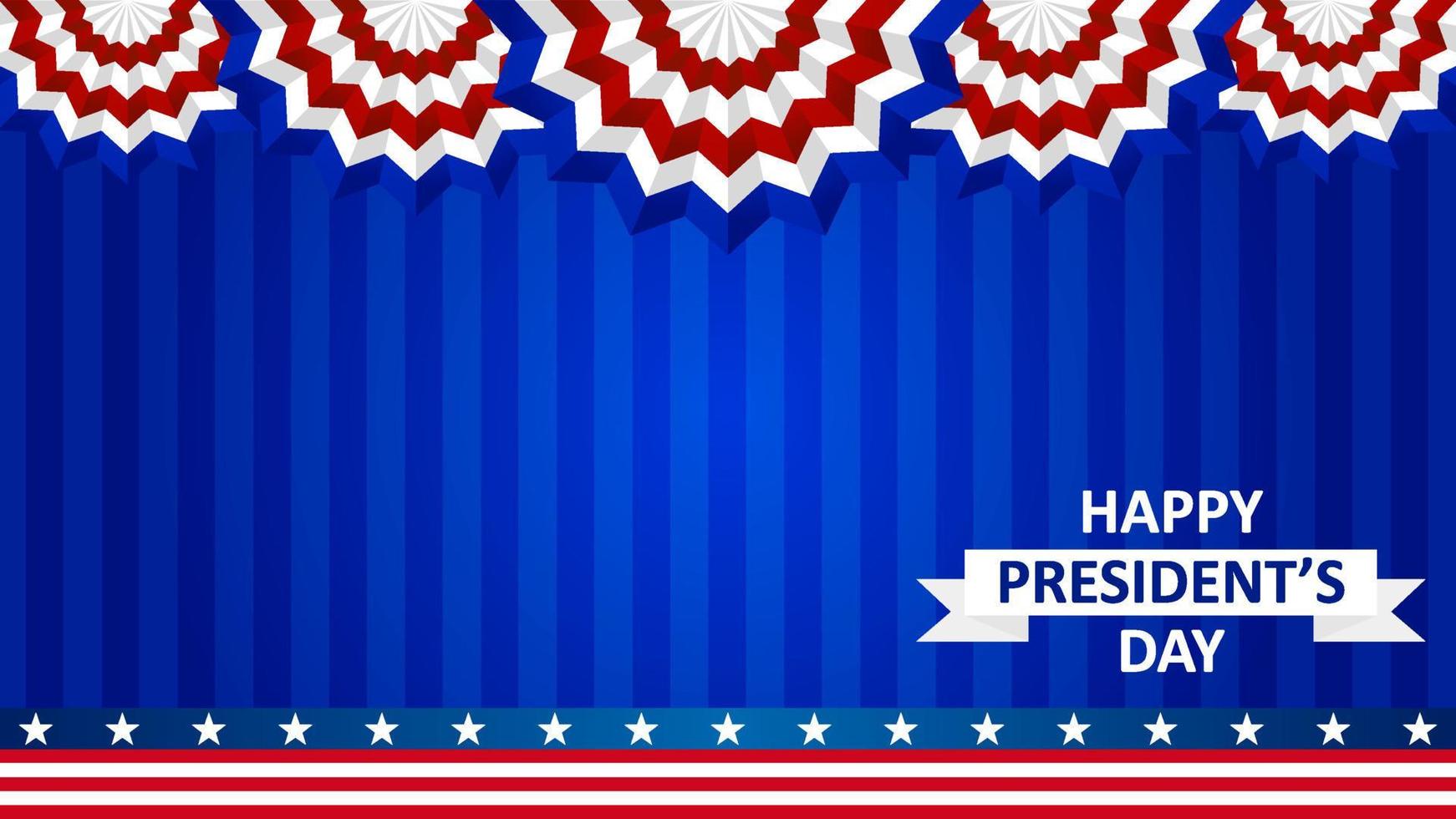 happy president's day banner flyer with copy space area text space vector