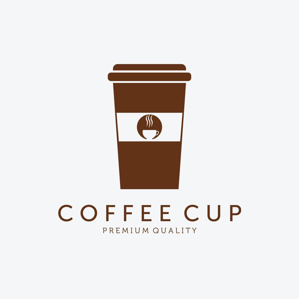 Coffee Cup Logo Vector Design Vintage Illustration Icon