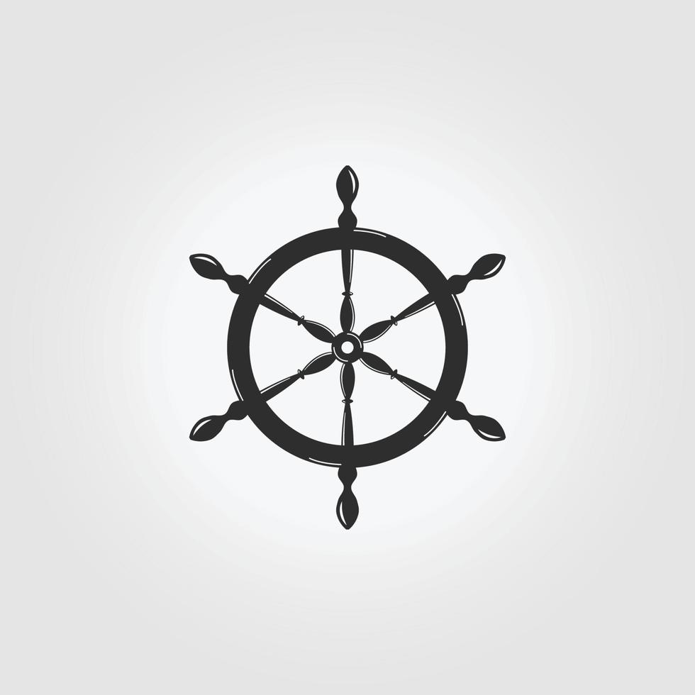 diseño de ilustración de vector vintage de icono de logotipo de barco de control de crucero