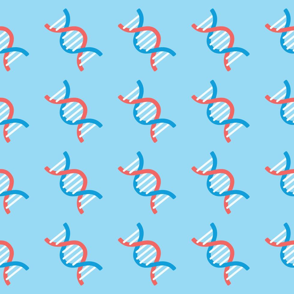 Gene vector biology trend symbol for website design, web. Vector illustration of dna pattern on blue background.