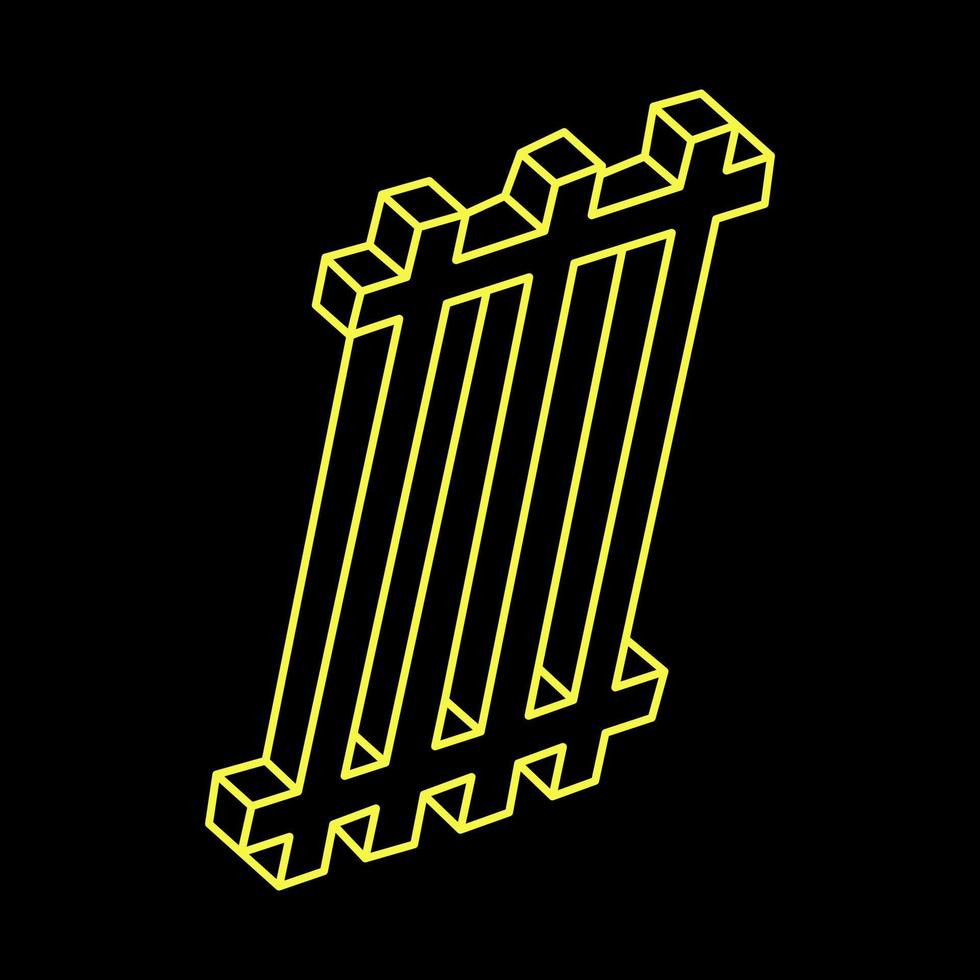 Impossible object. Optical illusion shape. 3d illustration. Geometric figures. Optical art. vector