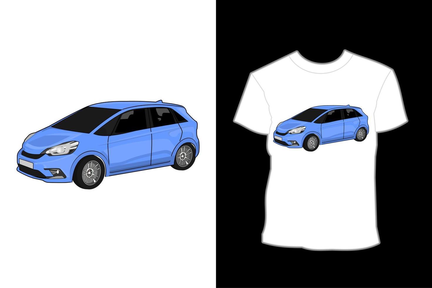 diseño de camiseta de ilustración de coche moderno jazz 2020 vector