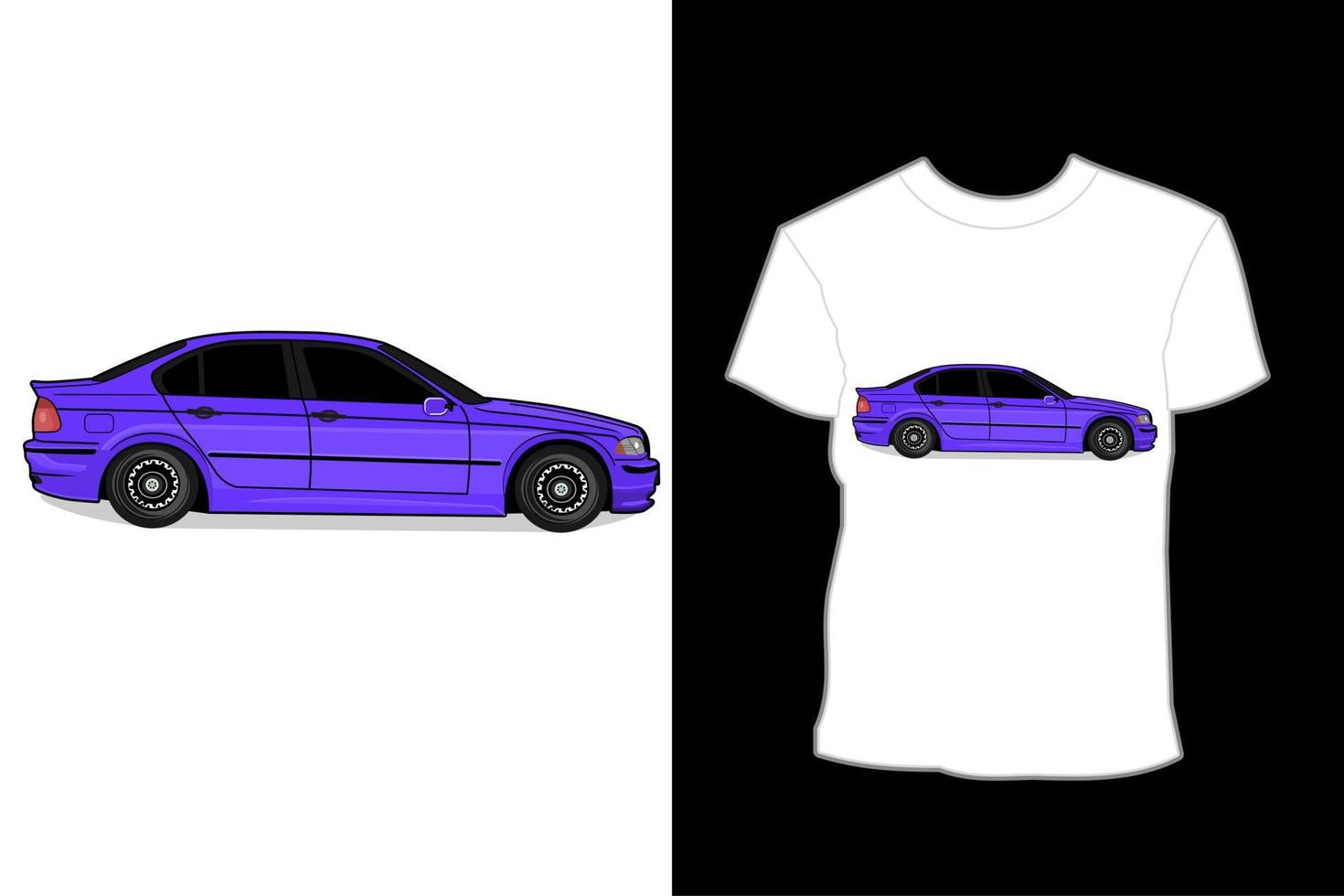 honda cello purple illustration t shirt design vector