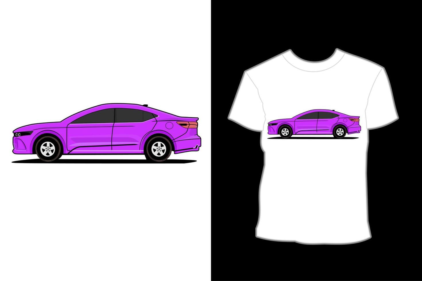 diseño de camiseta con ilustración de mitsubishi gallant 2019 vector