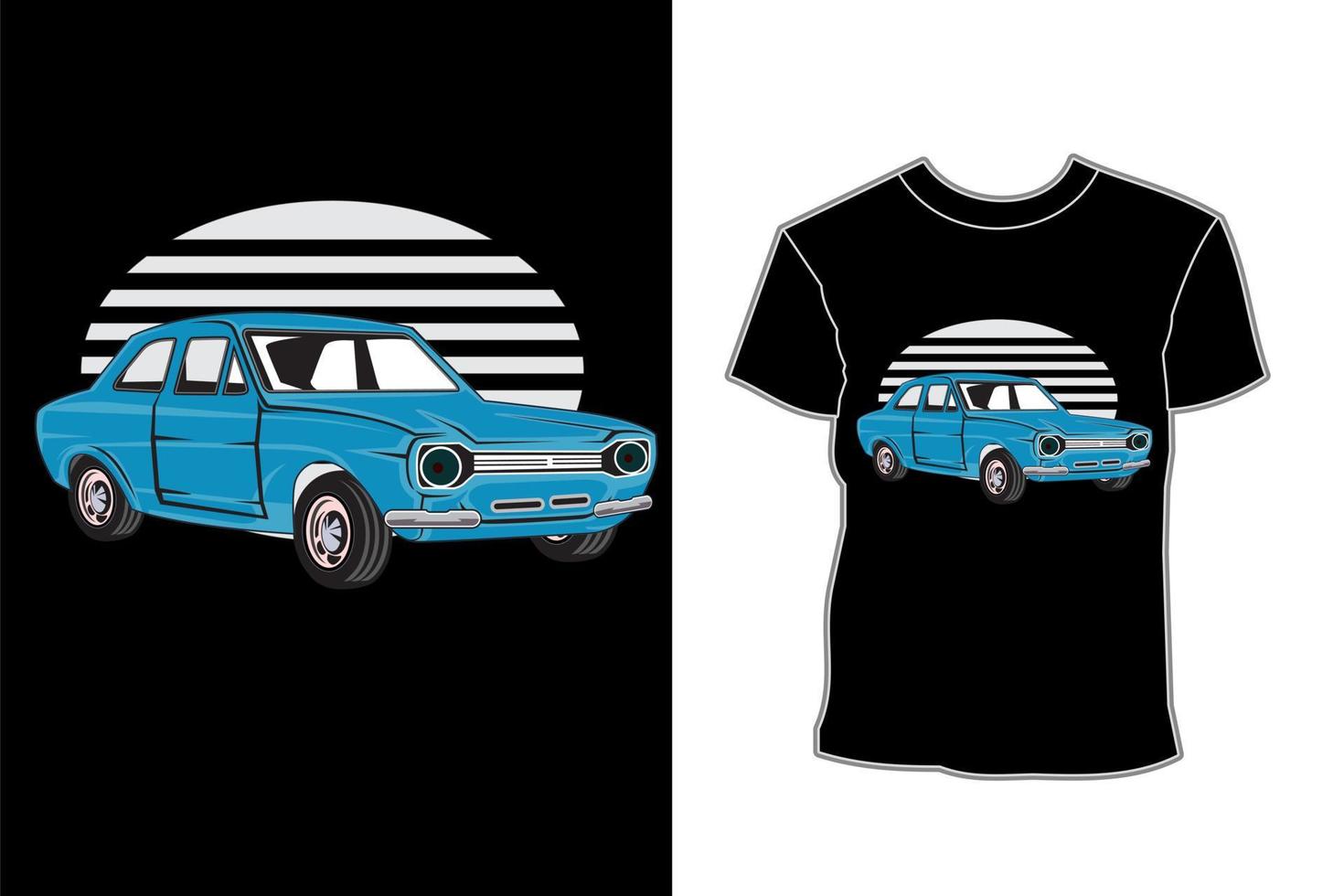 muscle car illustration t shirt design vector
