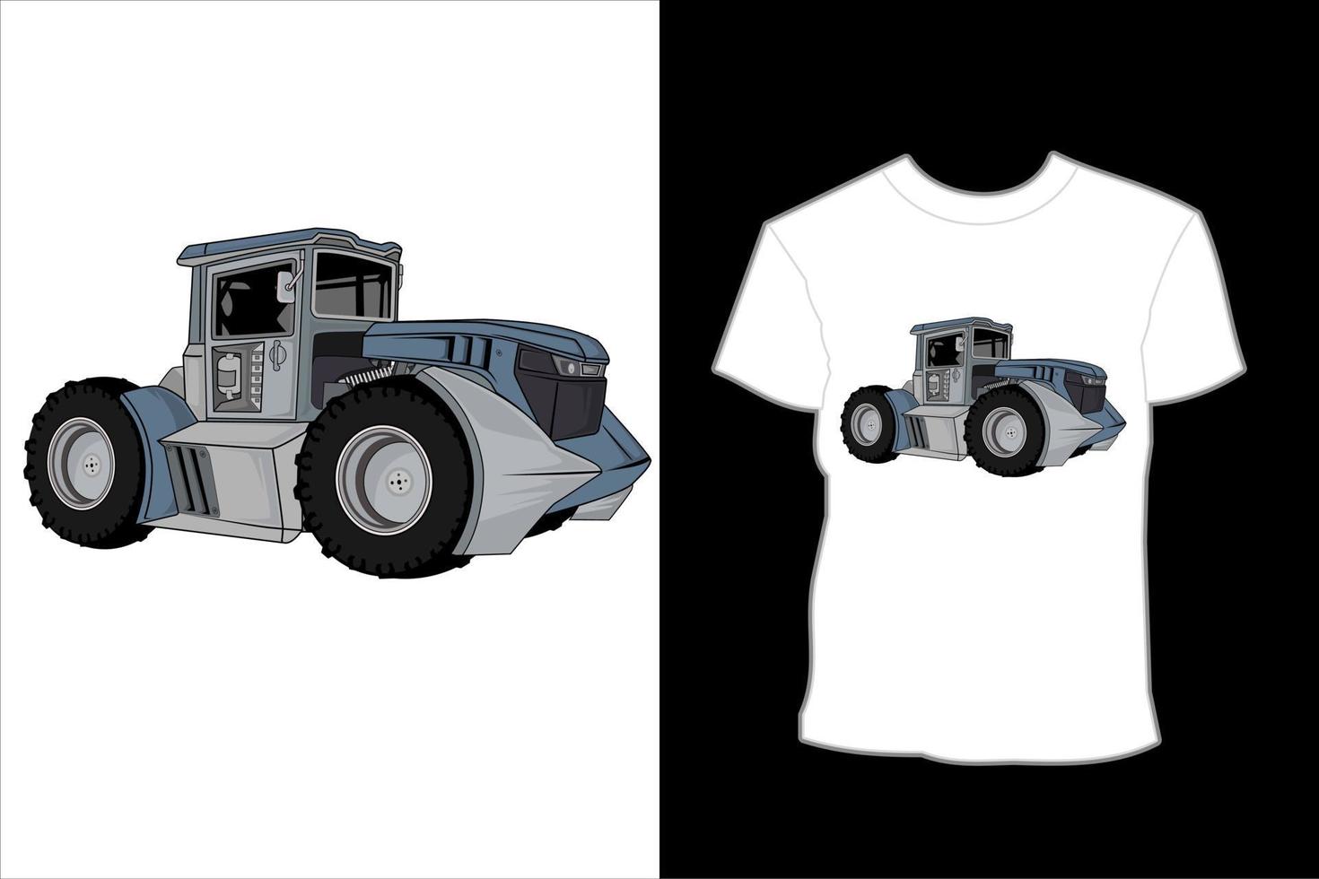 diseño de camiseta de ilustración de vía rápida de tractor vector
