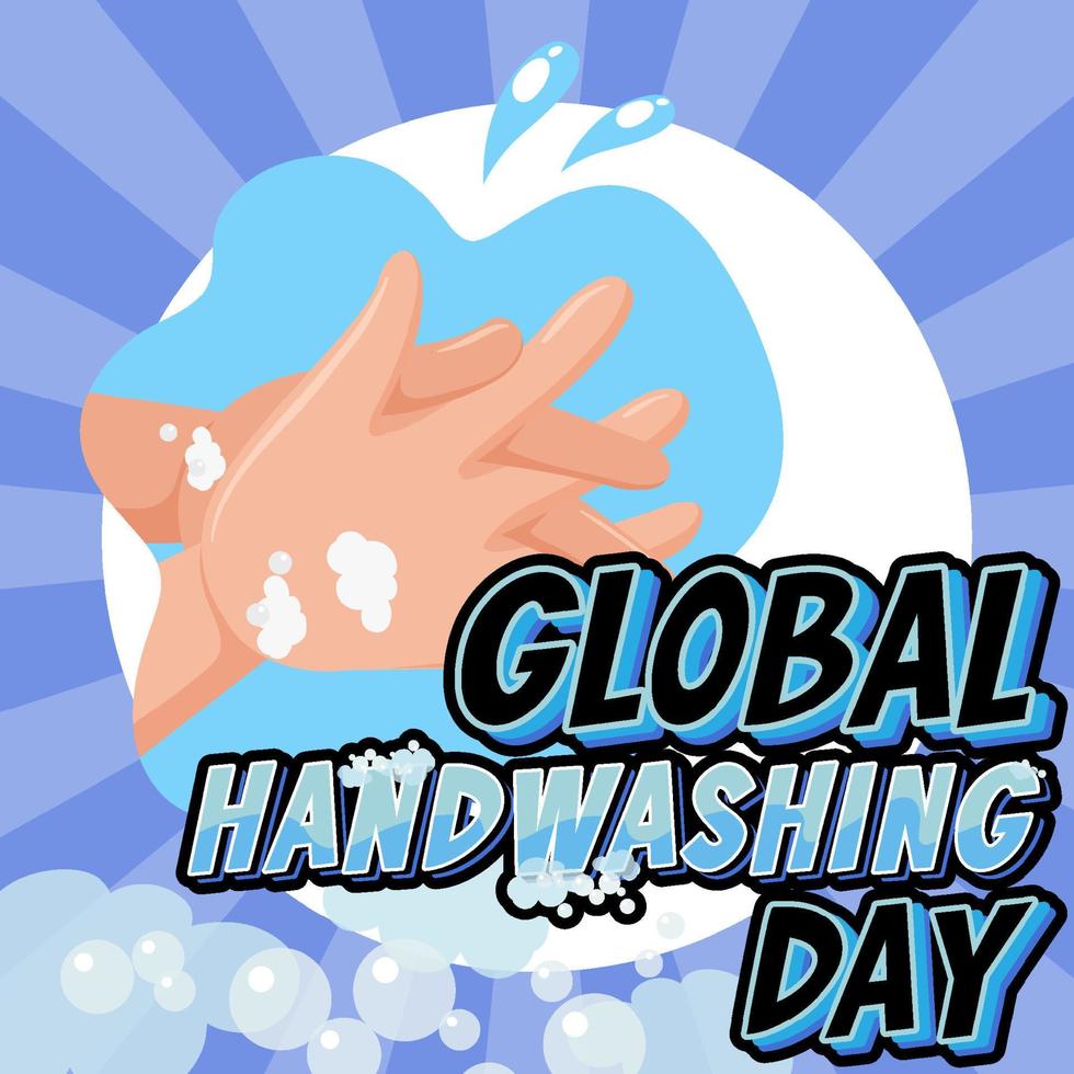 Global Hand Washing Day Banner Design vector