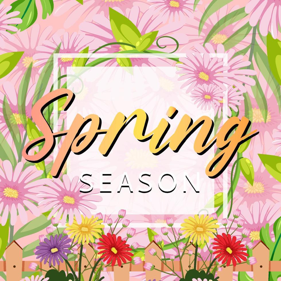 Spring Season Typographic Poster vector