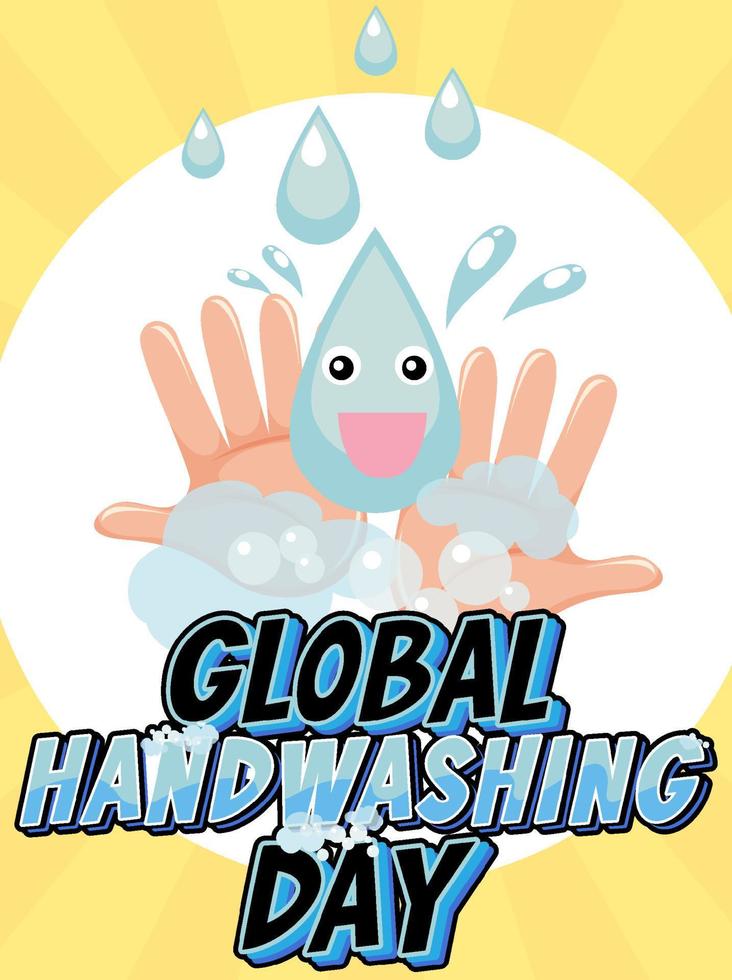 Global Hand Washing Day Banner Design vector