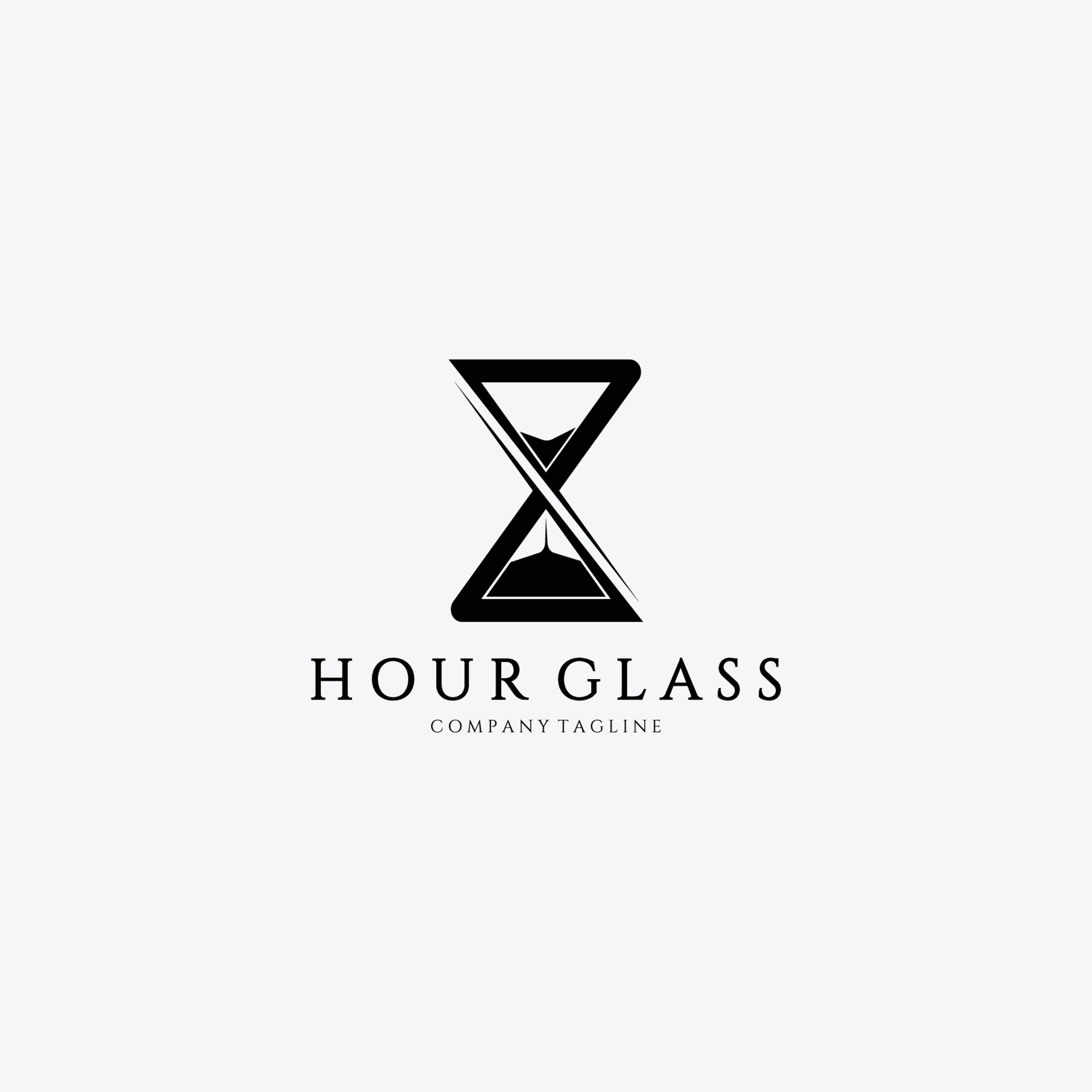 Sand Hour Glass Logo Vector Design Illustration Vintage Icon Clock ...