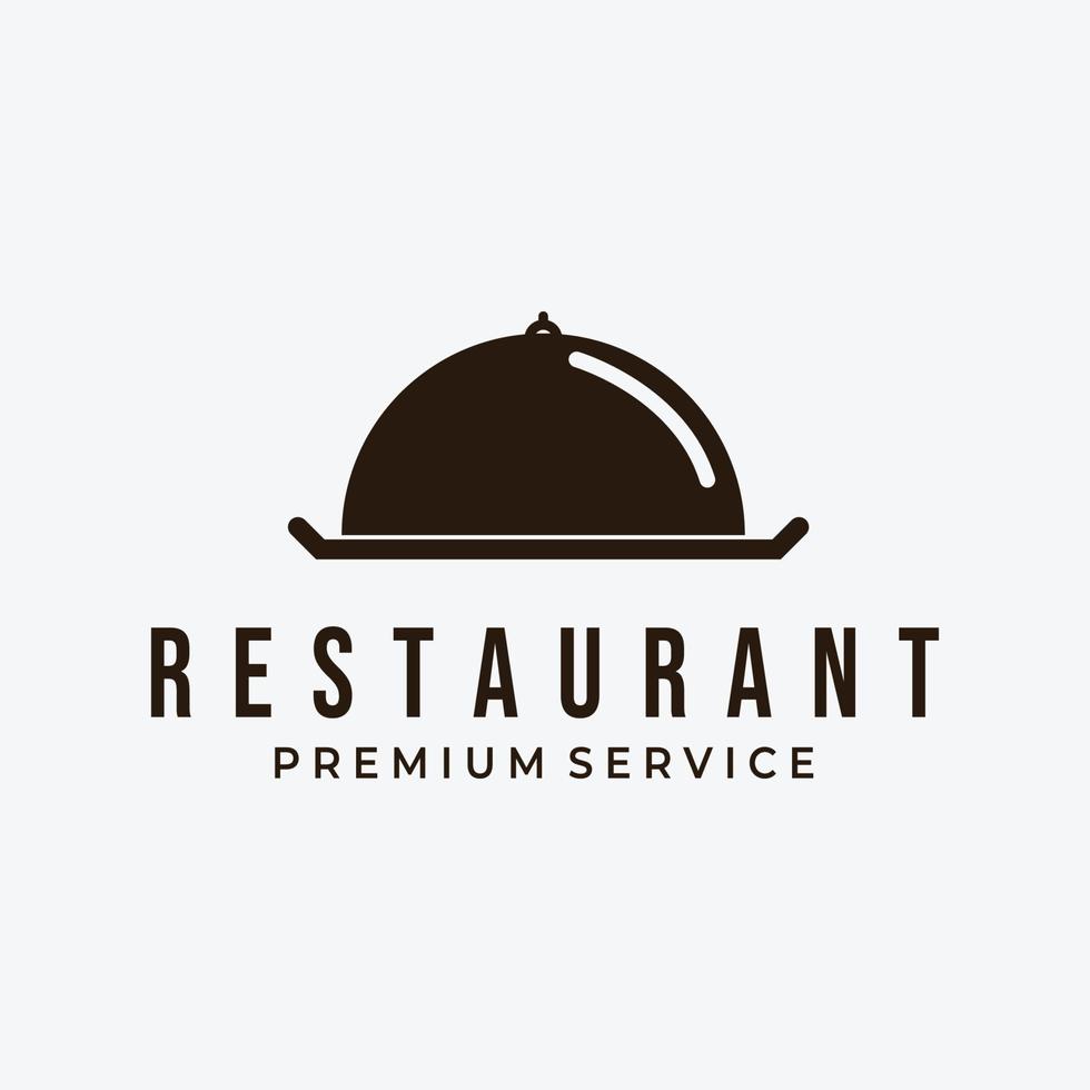 Serve Hood Restaurant Logo Vector Design Illustration Vintage, Bistro Logo, Vintage Cafe