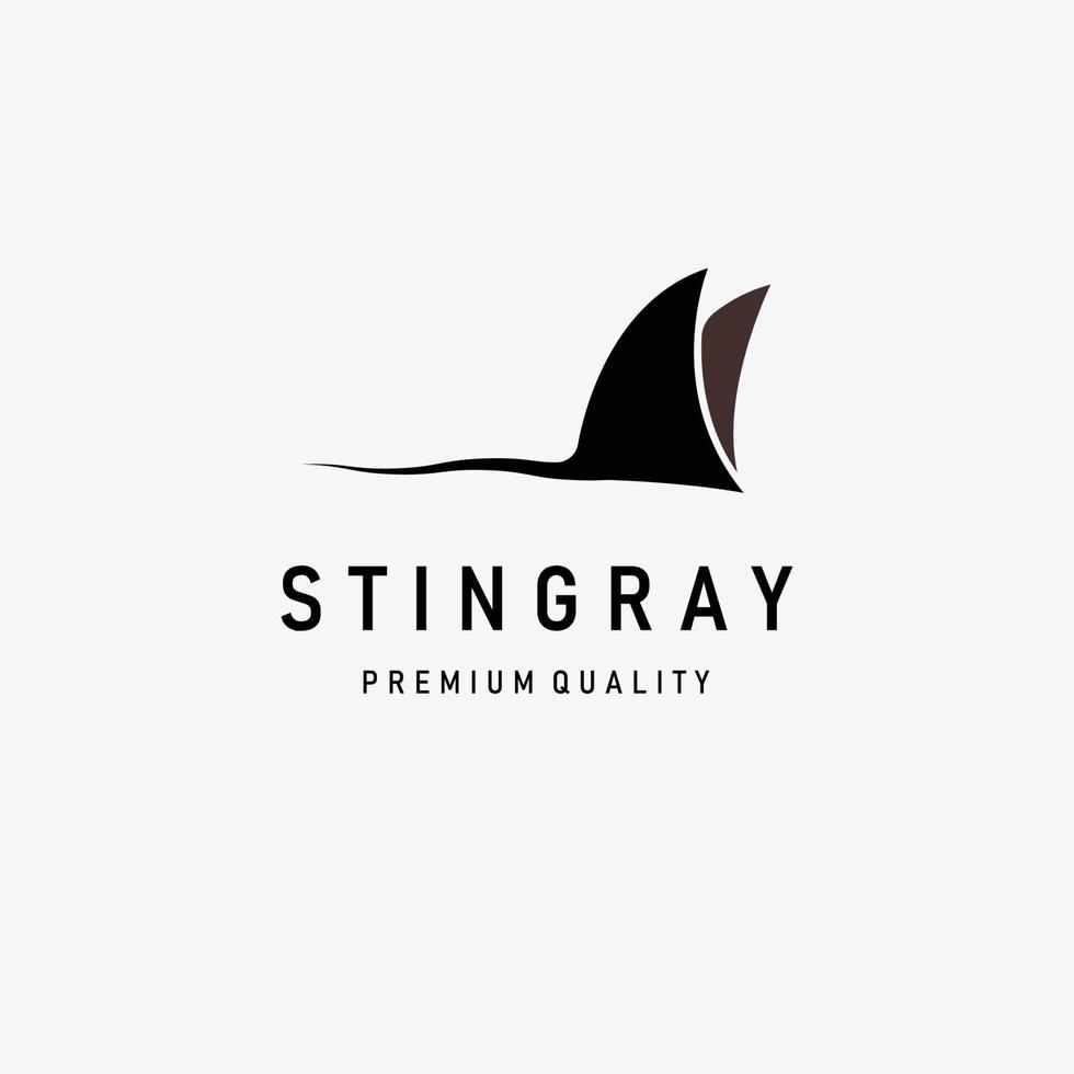 Stingray Logo Vintage Illustration, Manta Rays Vector Design Concept, Ocean Adventure Concept