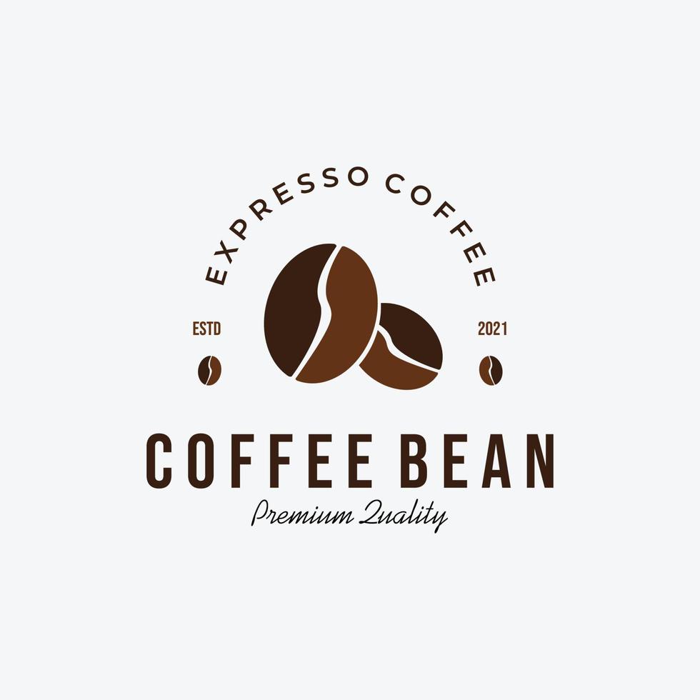 Coffee Bean Espresso Logo vector Design Vintage Illustration Icon