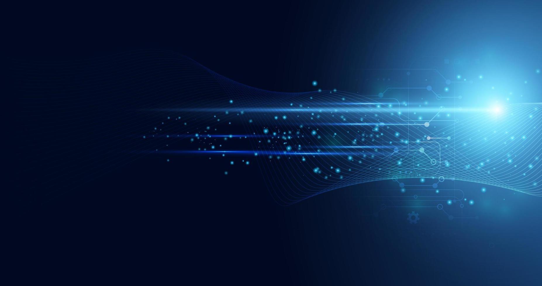 Abstract technology hi tech background concept speed movement motion blur moving fast in the light for template design dark blue .Vector illustration vector