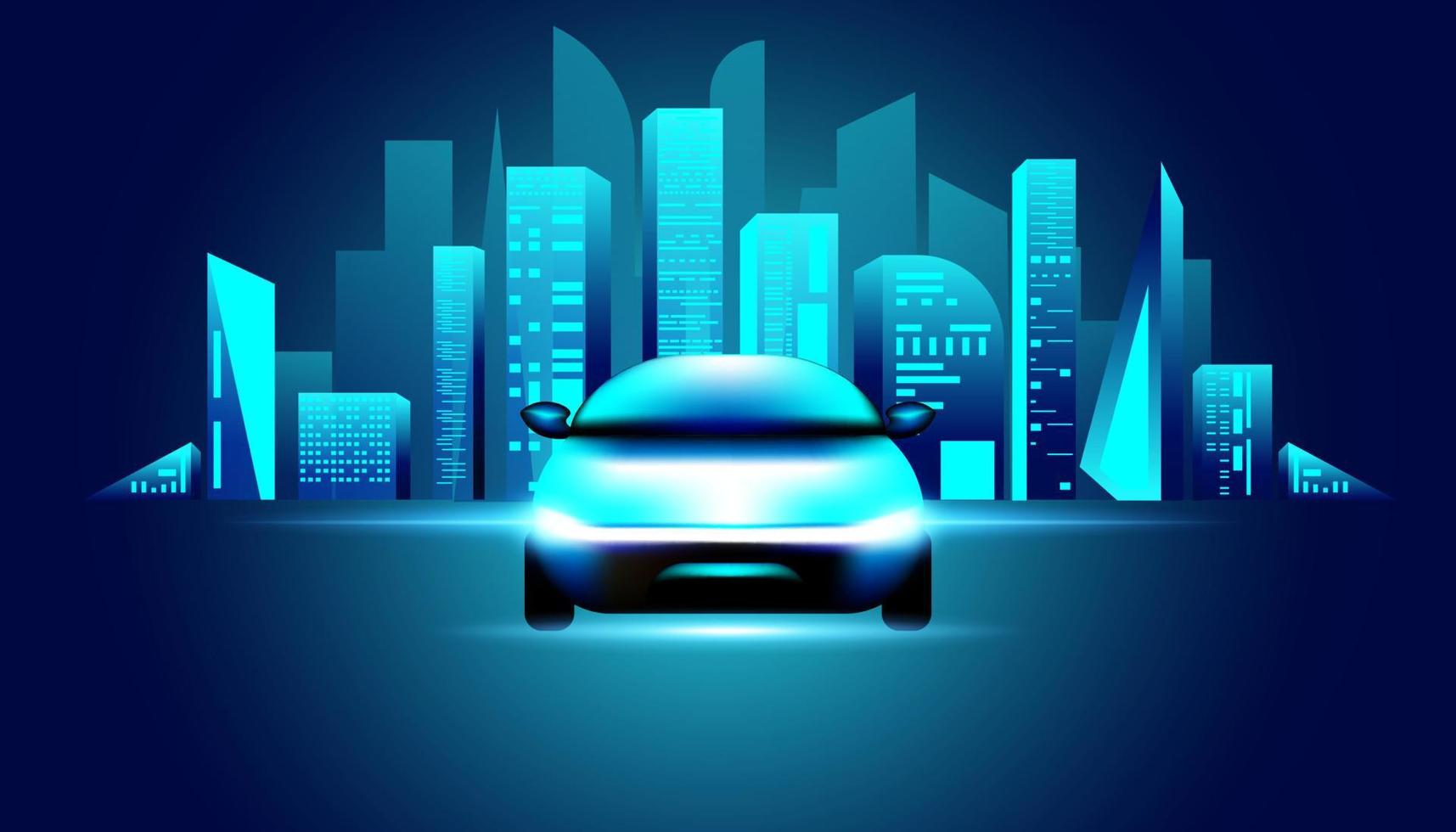 Abstract electric car concept, a future world full of clean energy. energy of the future On a modern background Futuristic Digital vector