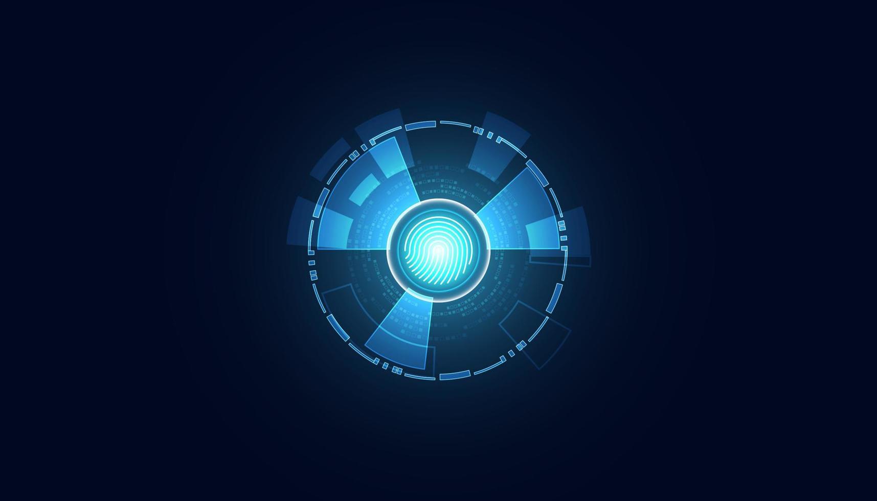 Blue abstract image that is futuristic with finger prints . Theft detection  Prevention of cyber threats That is using security systems by scanning the  fingerprint. 5922795 Vector Art at Vecteezy