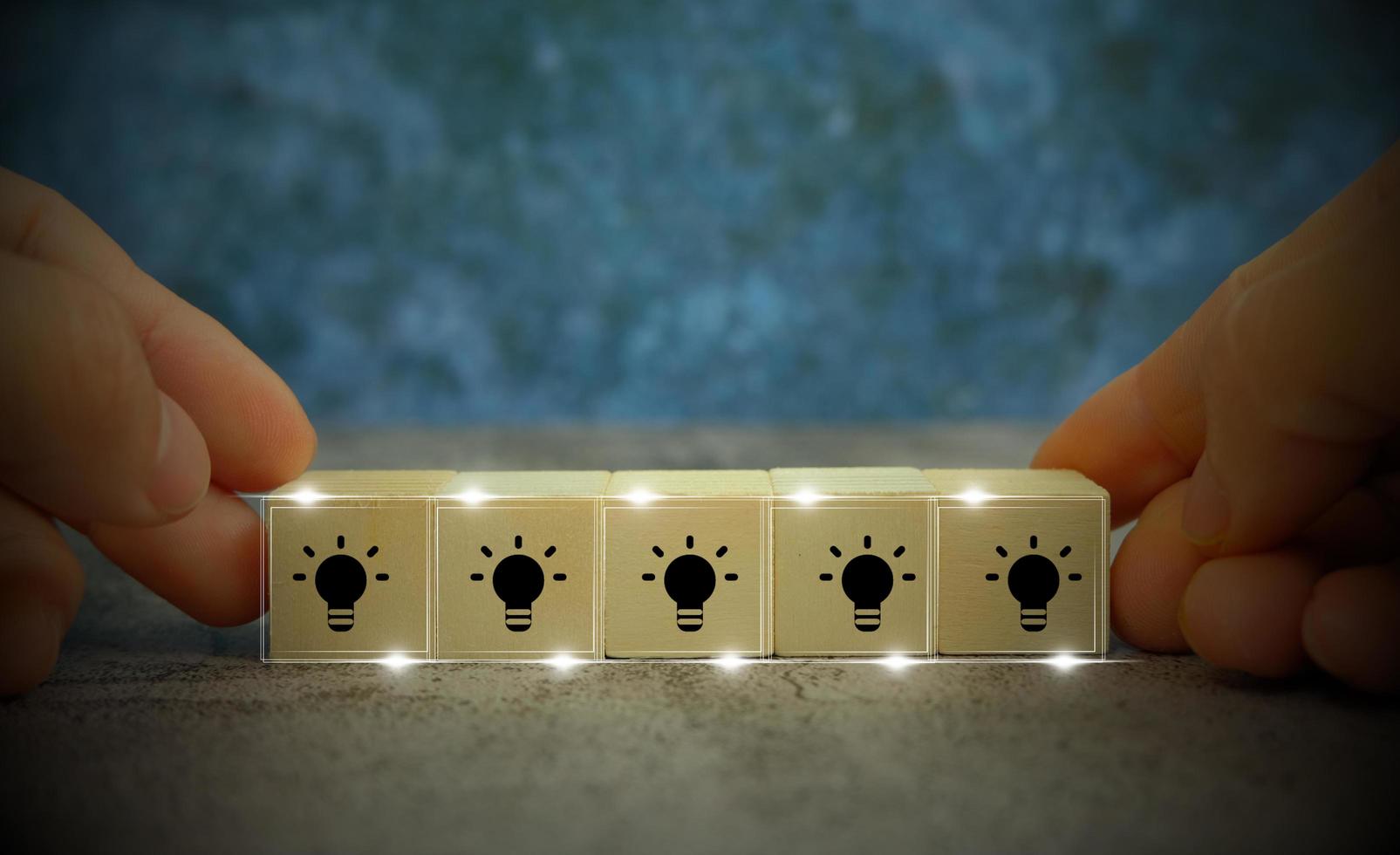 Concept fresh idea concept with innovation and inspiration, innovative technology in science and communication concept, hands holding light bulb photo