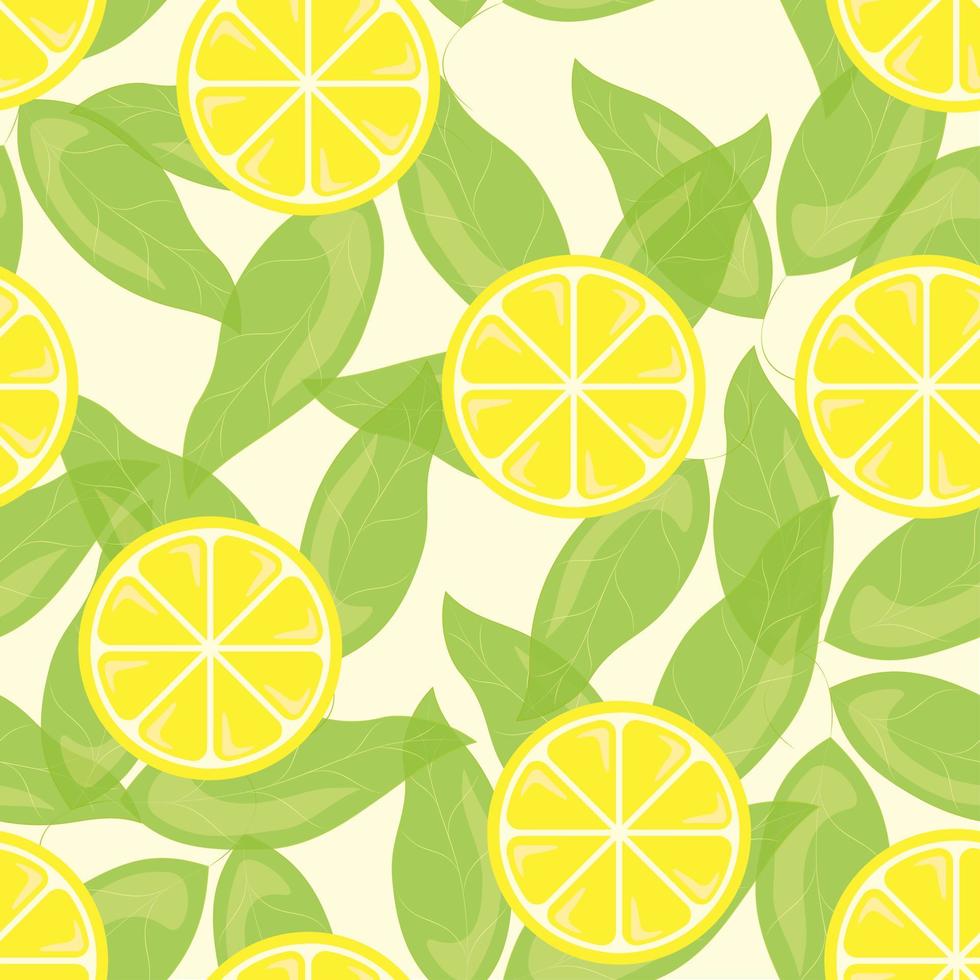 Seamless pattern with hand drawn lemons. vector