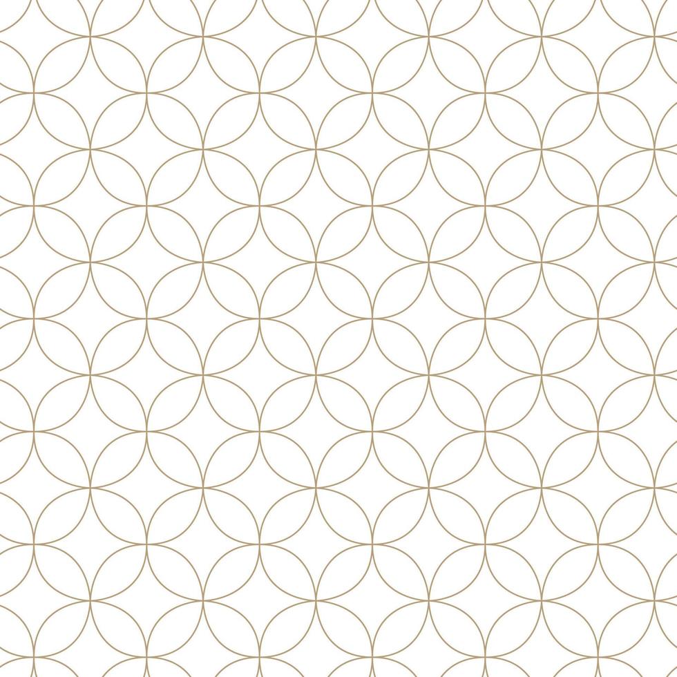 Modern vector seamless illustration. Linear gold pattern on a white background. Ornamental pattern for leaflets, printing, wallpaper, backgrounds