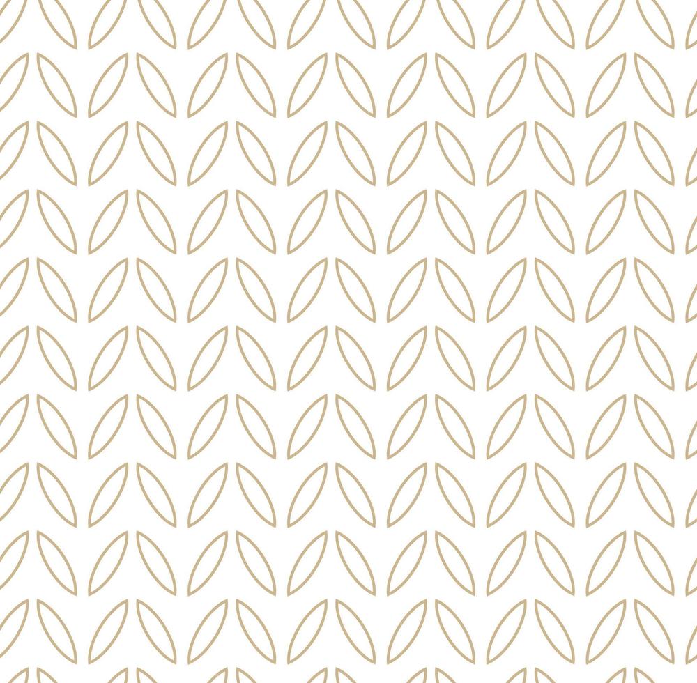 Modern vector seamless illustration. Linear gold pattern on a white background. Ornamental pattern for leaflets, printing, wallpaper, backgrounds