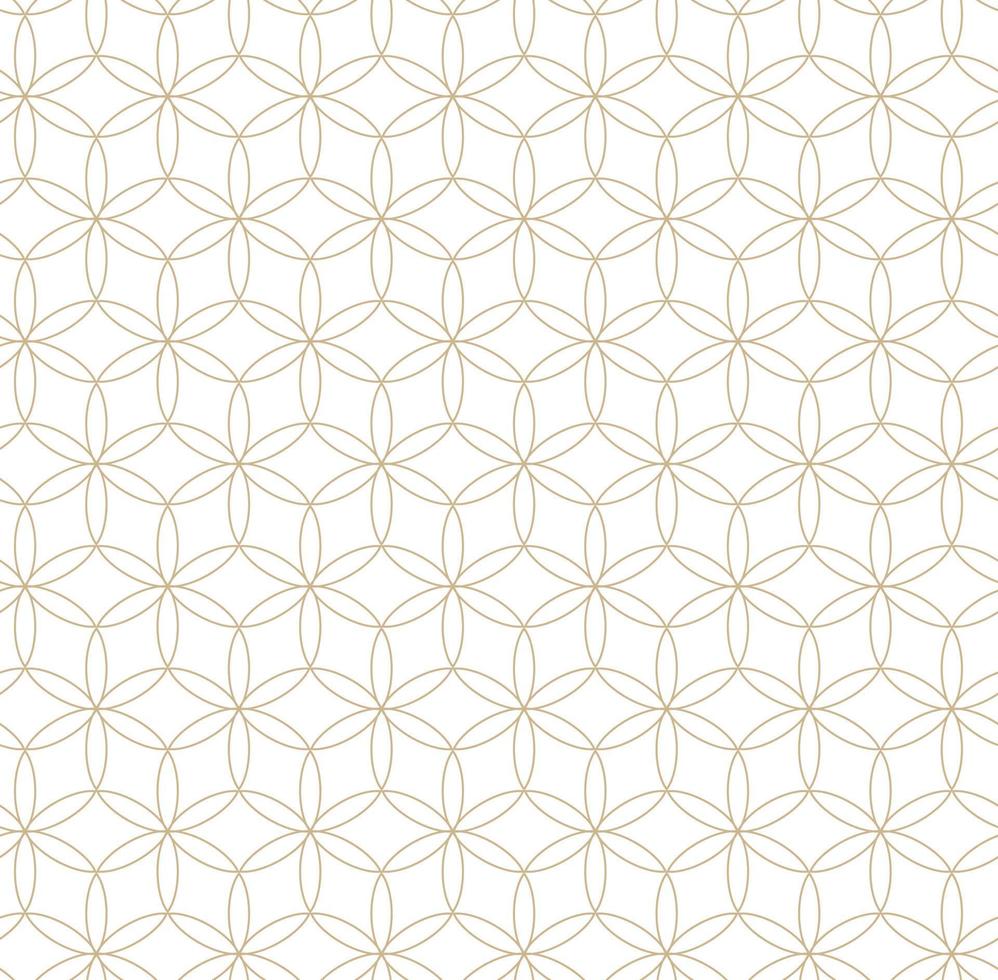 Modern vector seamless illustration. Linear gold pattern on a white background. Ornamental pattern for leaflets, printing, wallpaper, backgrounds
