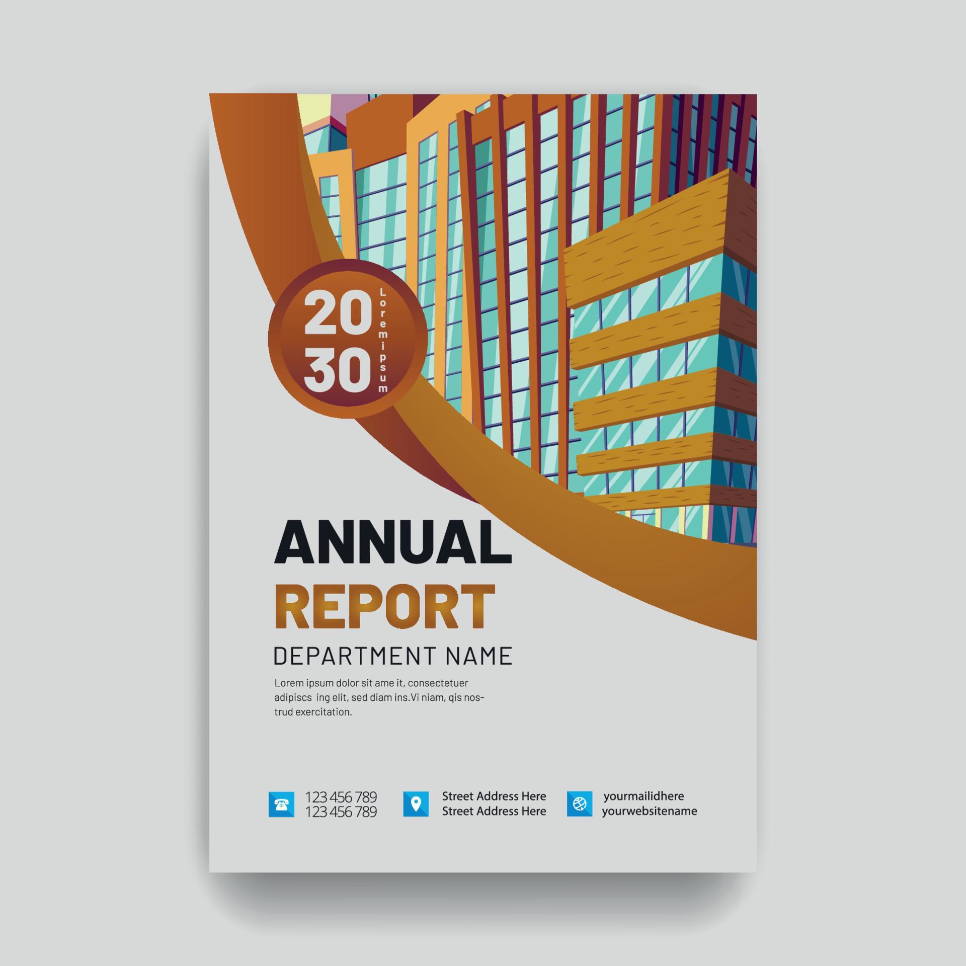 Business corporate annual report cover letter page design templates