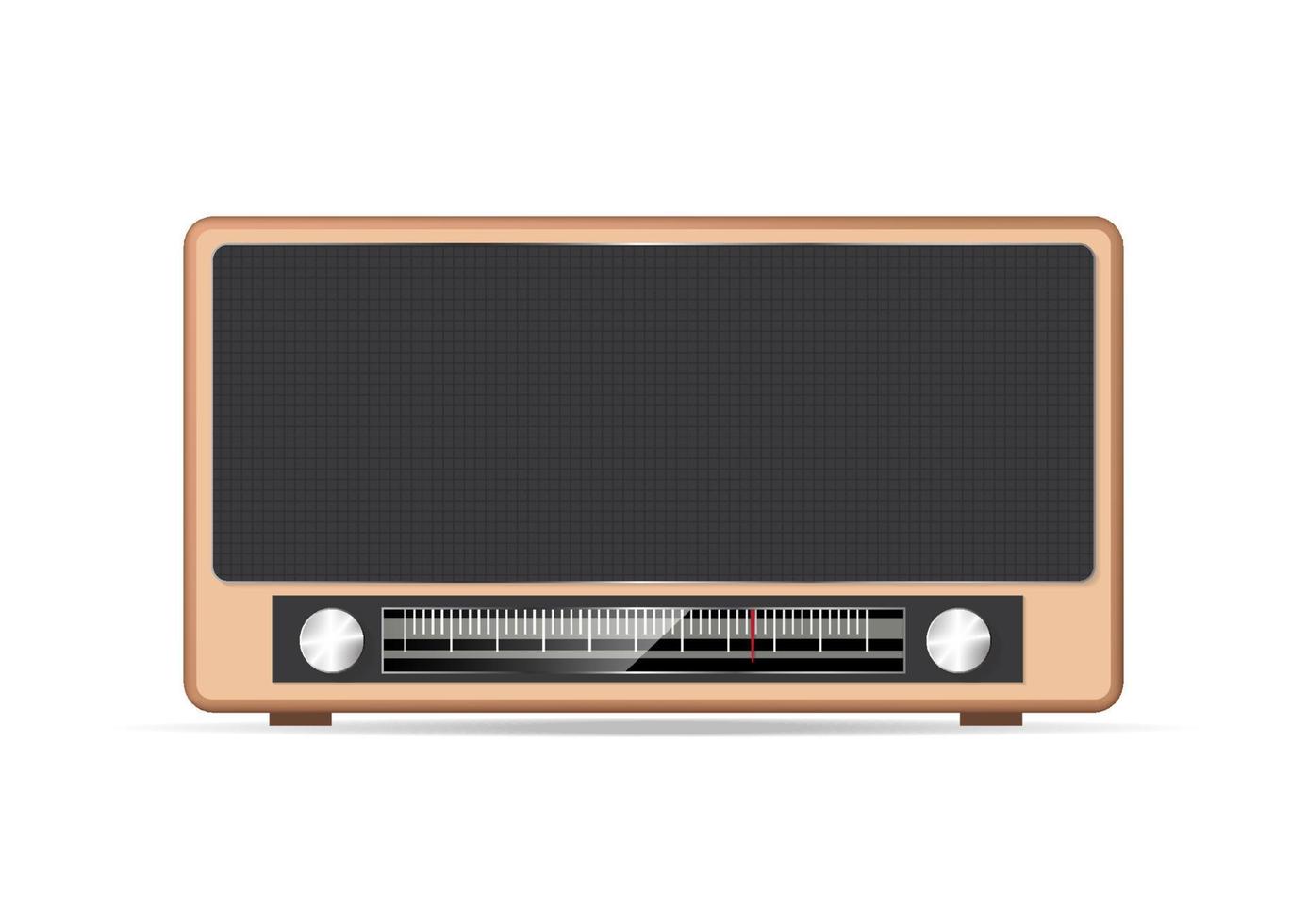 radio naranja de estilo retro vector