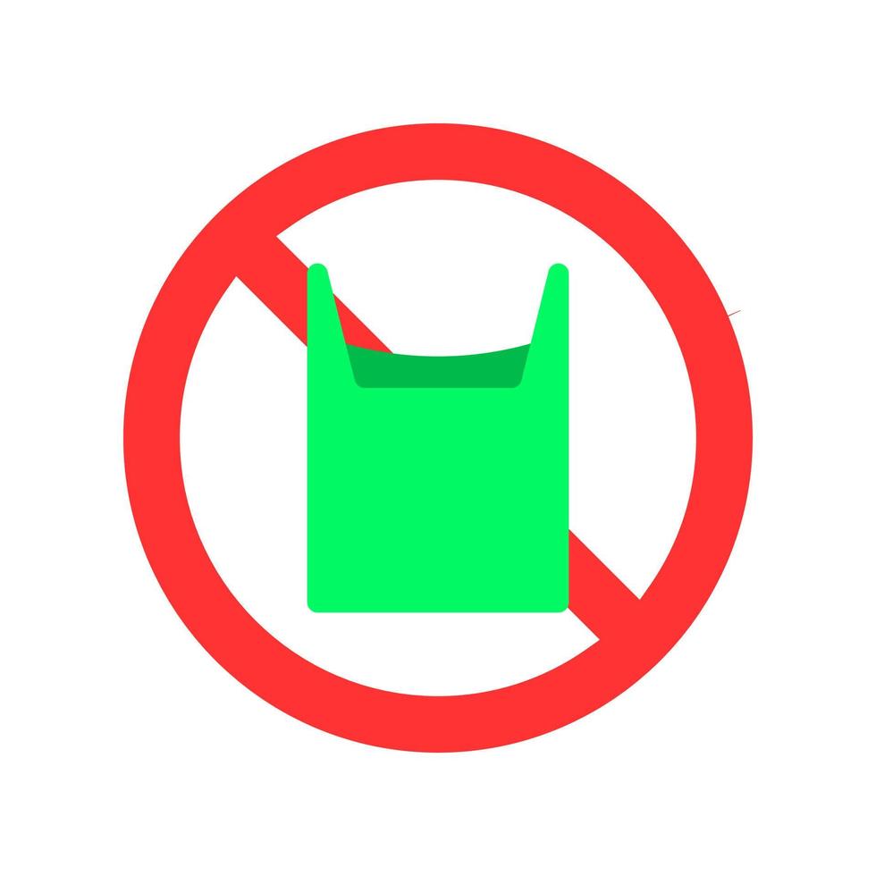 Reduce the use of plastic bag. vector