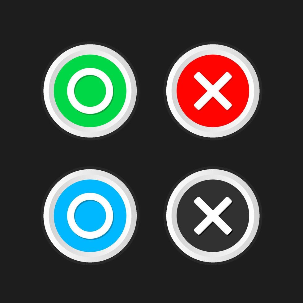 yes and no buttons, accepted and not accepted buttons, agree and disagree icons, rejected, true vector