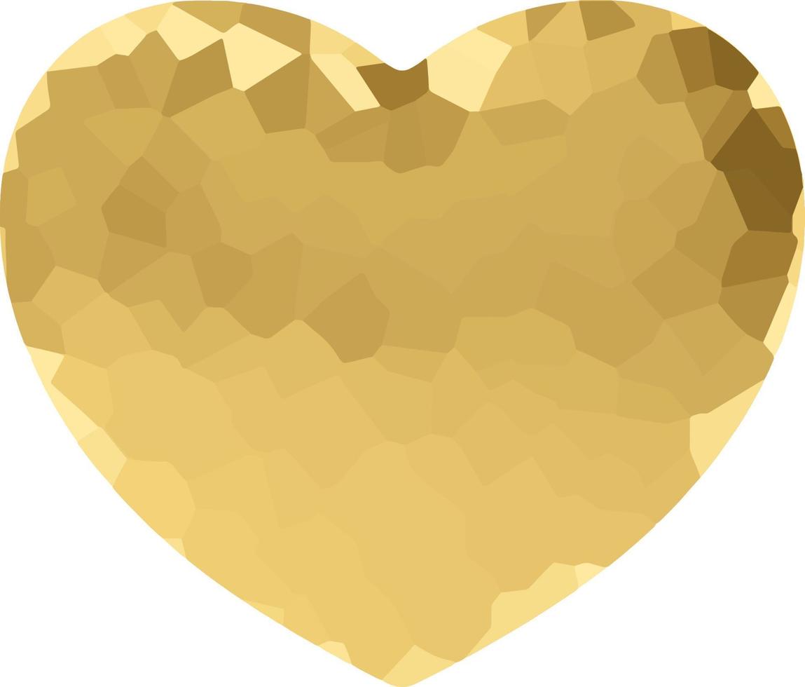 Colorful polygon heart. vector