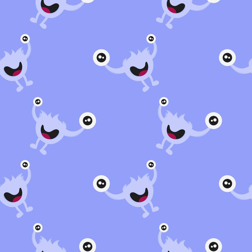 seamless pattern of a monster vector