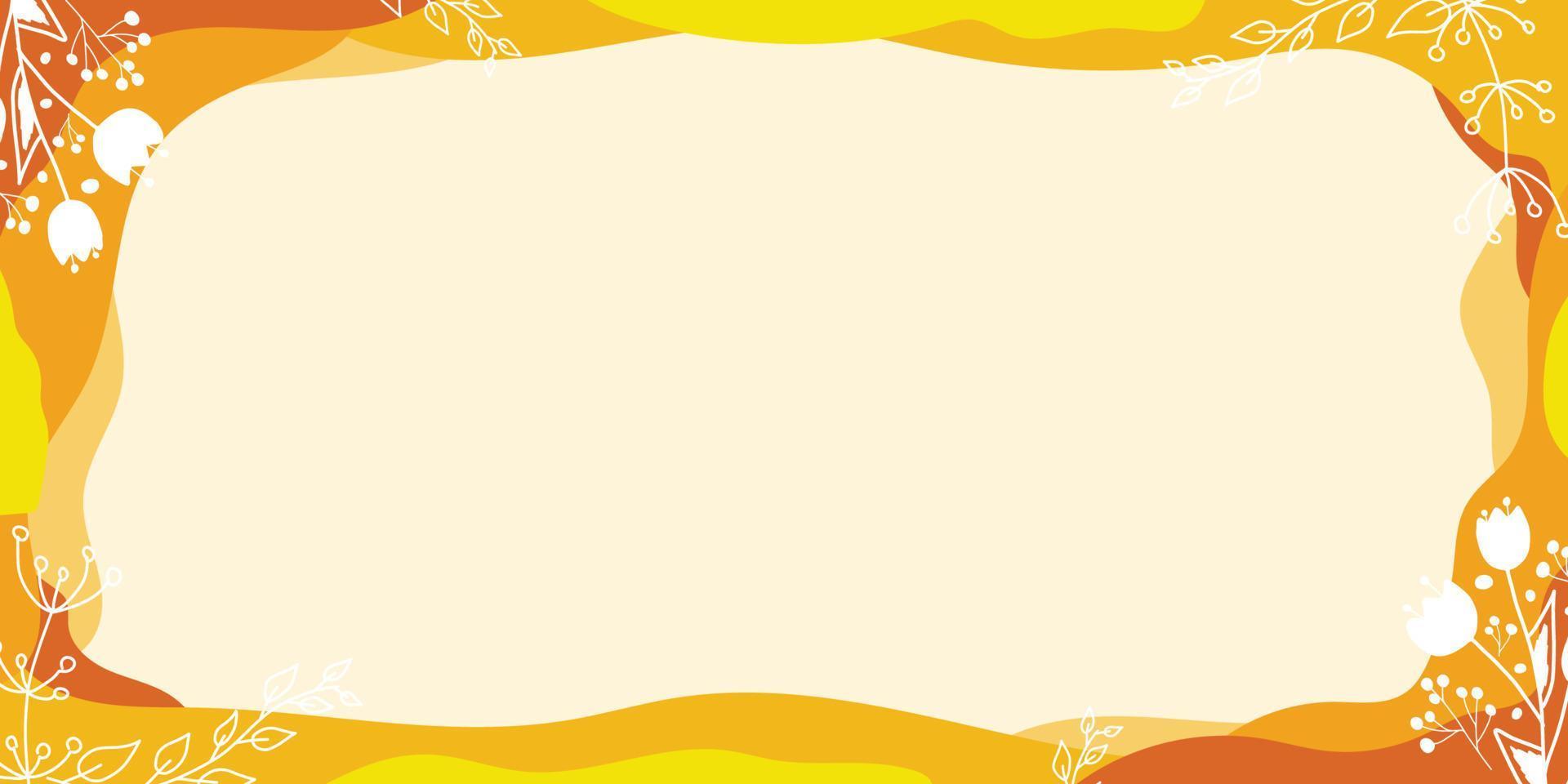 fondo de banner abstracto amarillo, vector de plantilla de diseño de borde de marco. pancarta con espacio en blanco.