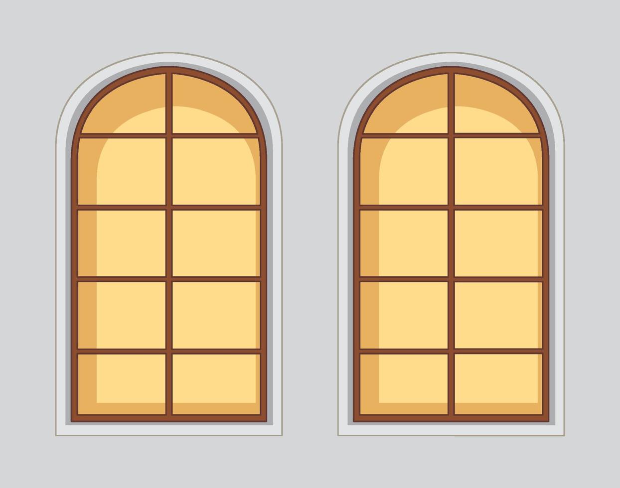 Isolated wooden window for decor vector