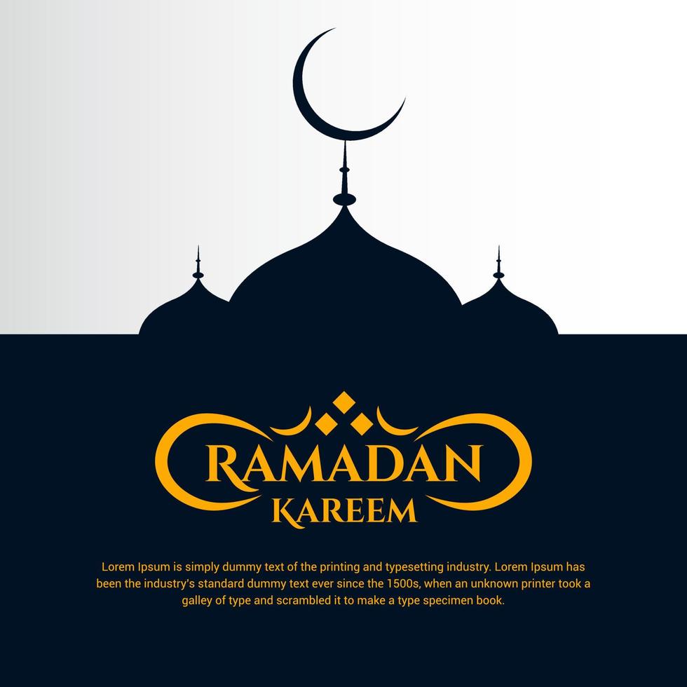Flat design ramadan kareem vector illustration. celebration ramadan kareem background.