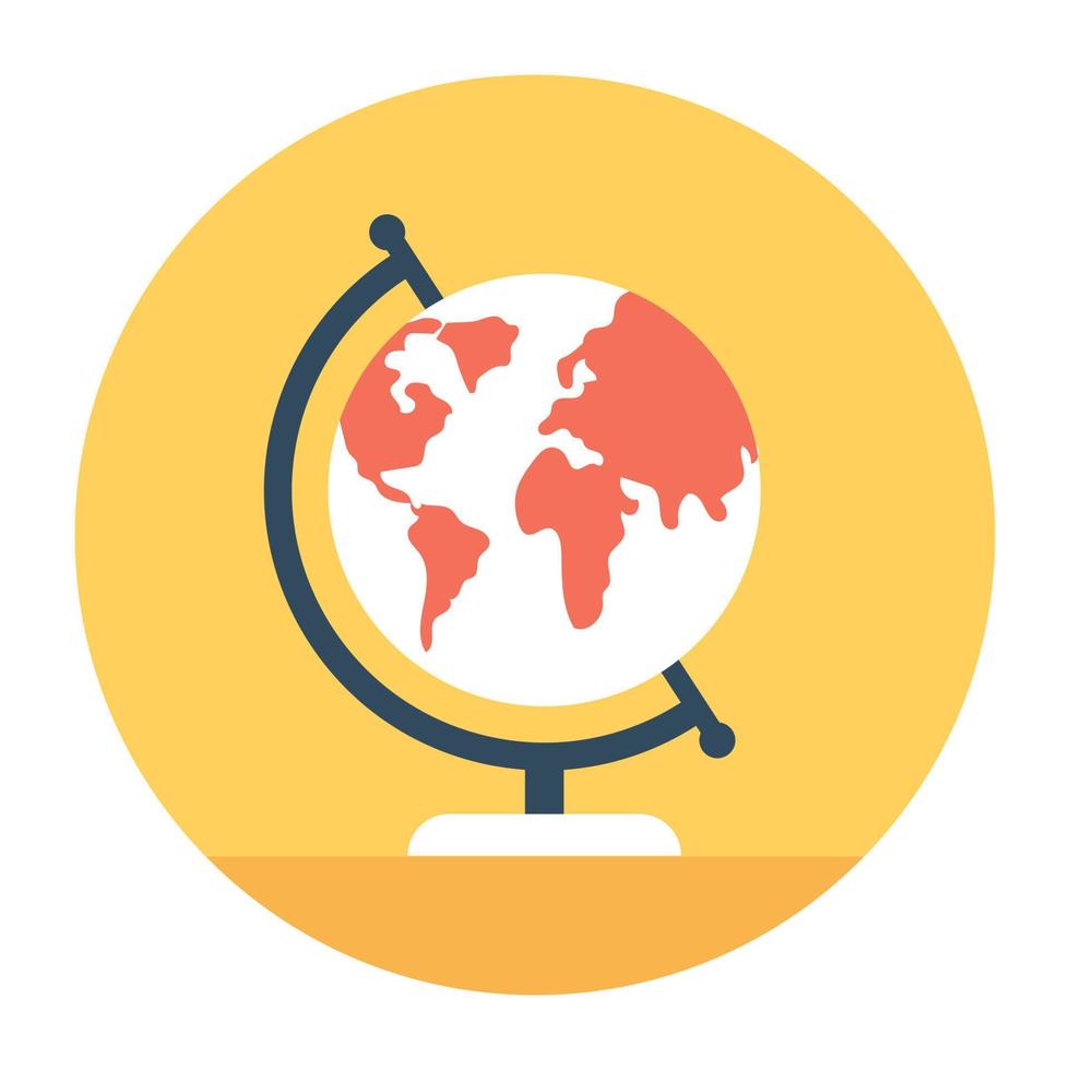 Trendy Table Globe vector