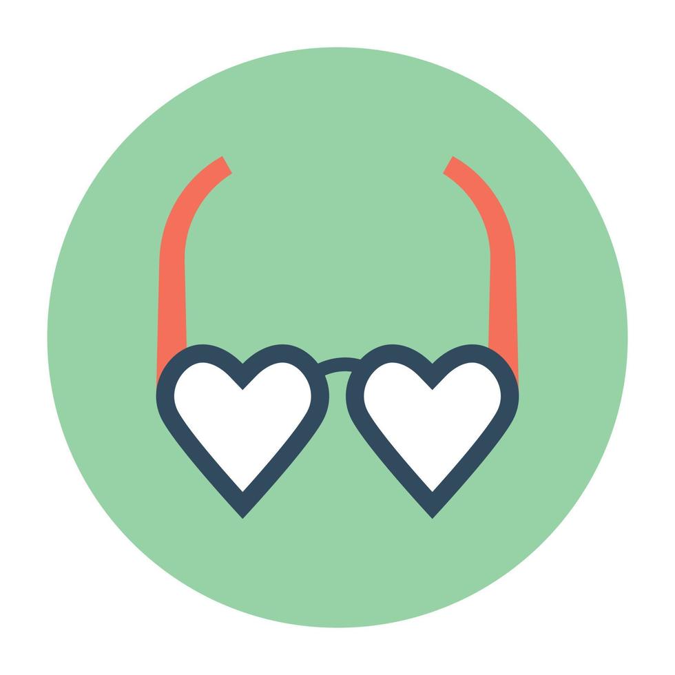 Heart Glasses Concepts vector