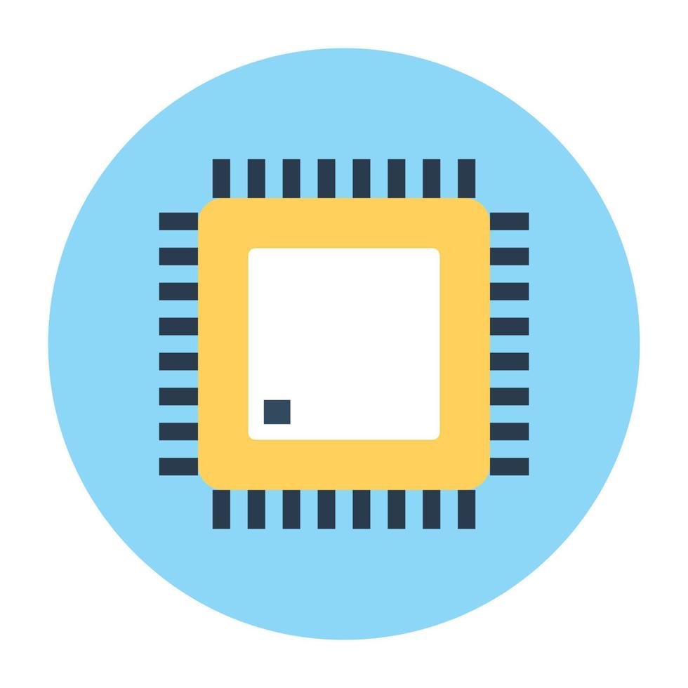 Processor Chip Concepts vector