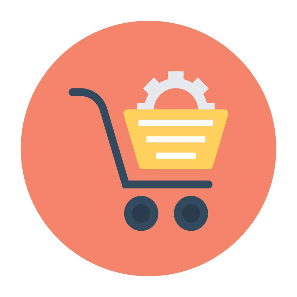 Shopping Cart Setting vector