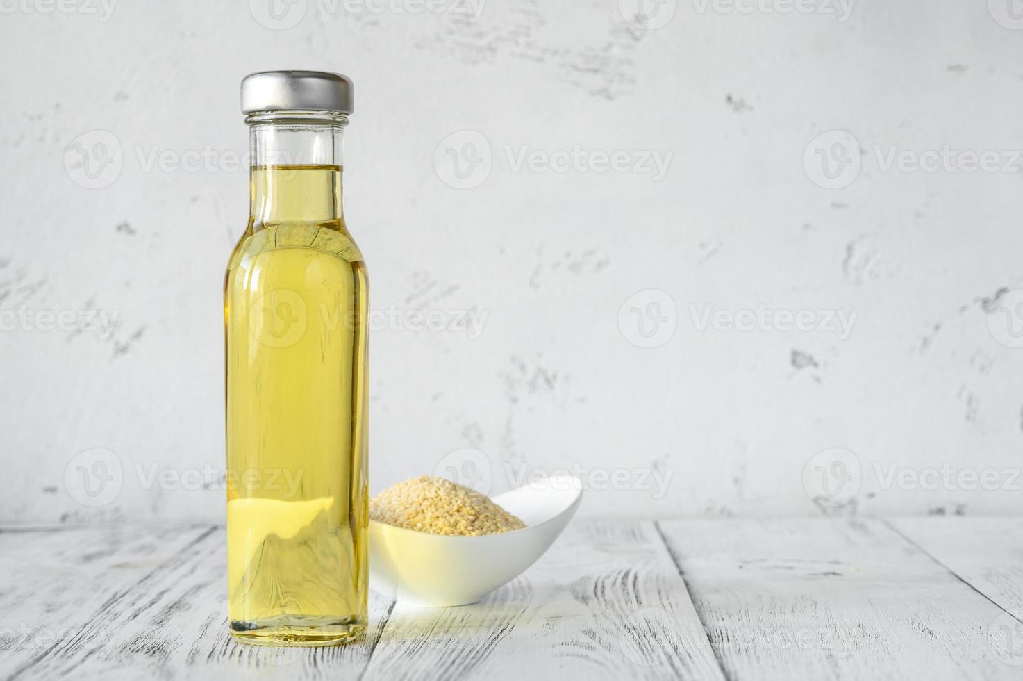 Bottle of sesame oil photo