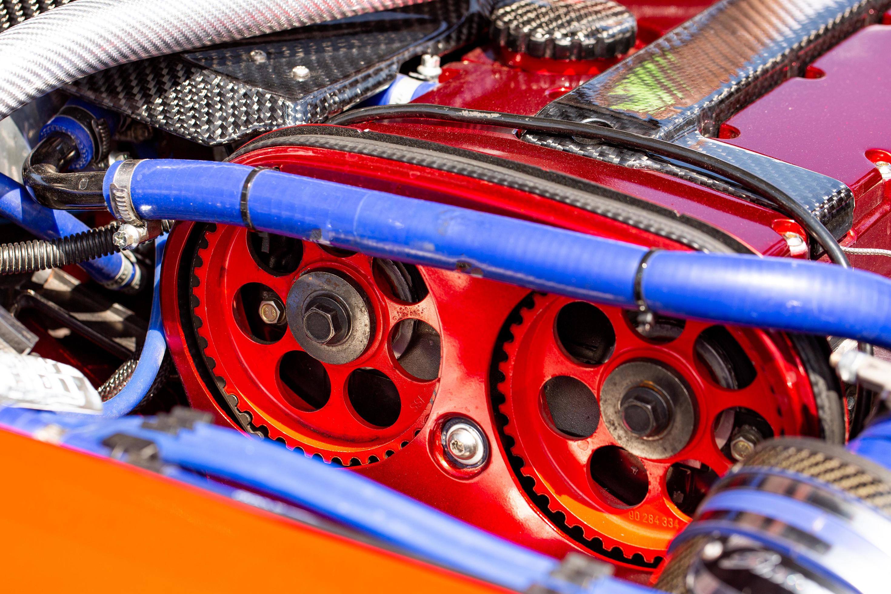 Turbocharged engine on a sports car, 5926894 Stock Photo at Vecteezy