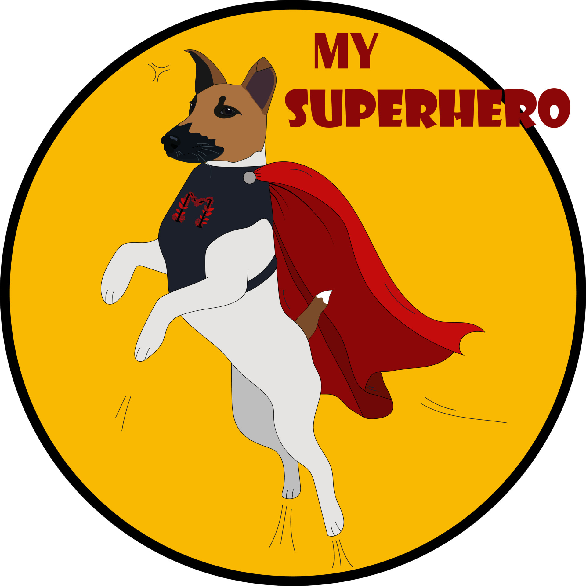 Dog superhero character in yellow circle. Flying Fox Terrier in cloak. 5926908 Vector Art at Vecteezy Dog superhero character in yellow circle. Flying Fox Terrier in cloak. 5926908 Vector Art at Vecteezy