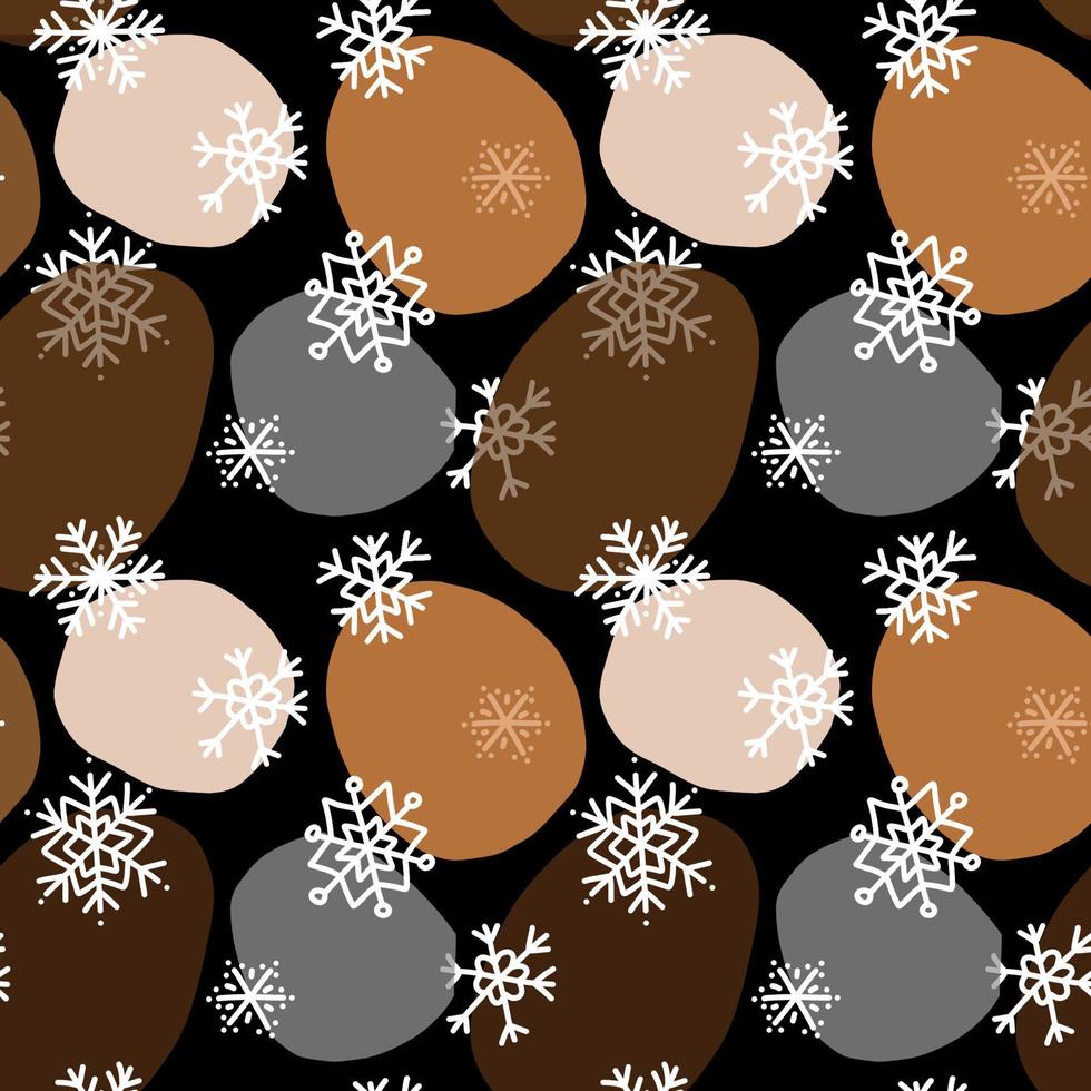 christmas pattern with snowflakes for packaging vector