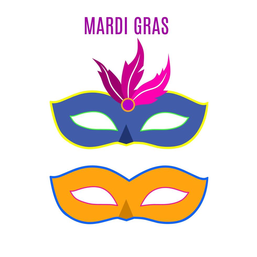 Mardi gras masks vector