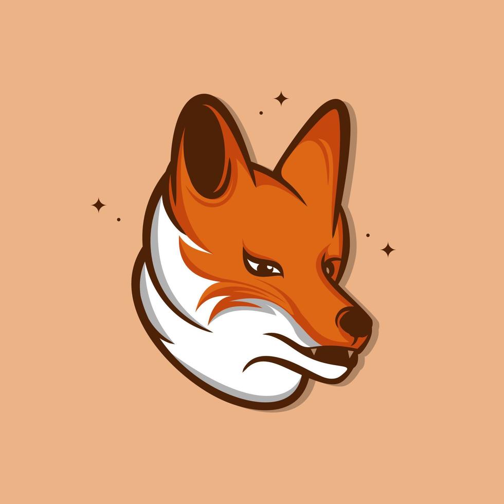 Fox Head Mascot Illustration vector