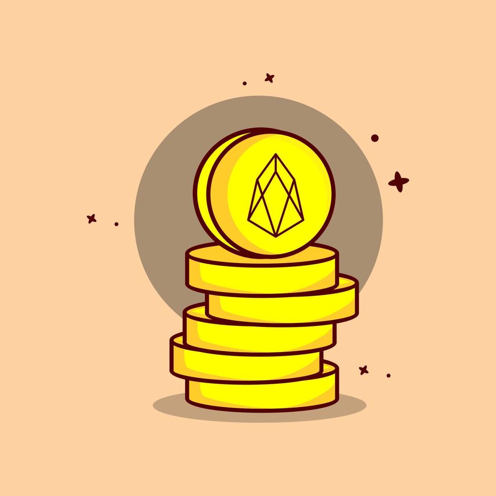 EOS Crypto Vector Icon