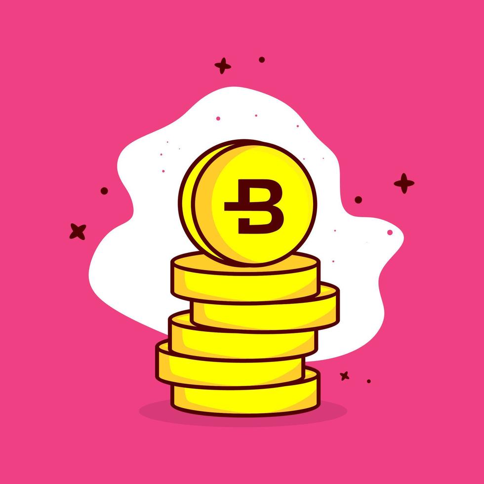 BCN Crypto Flat Icon illustration vector