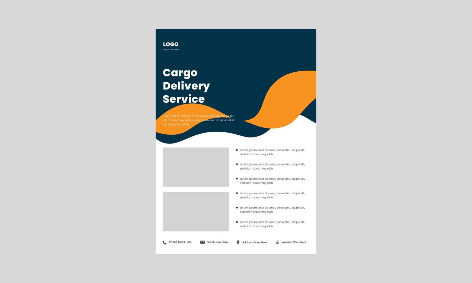 fast and reliable delivery service flyer. fast delivery service flyer, poster, leaflet template. need to send something poster flyer design. vector
