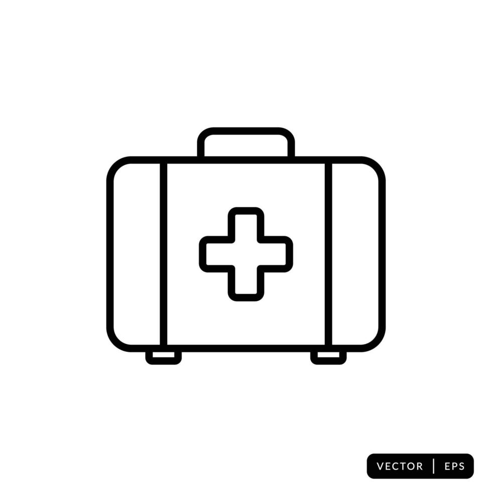 kit médico icono vector - signo o símbolo