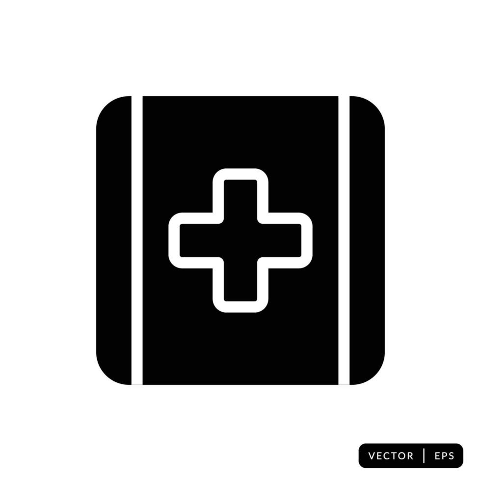 kit médico icono vector - signo o símbolo